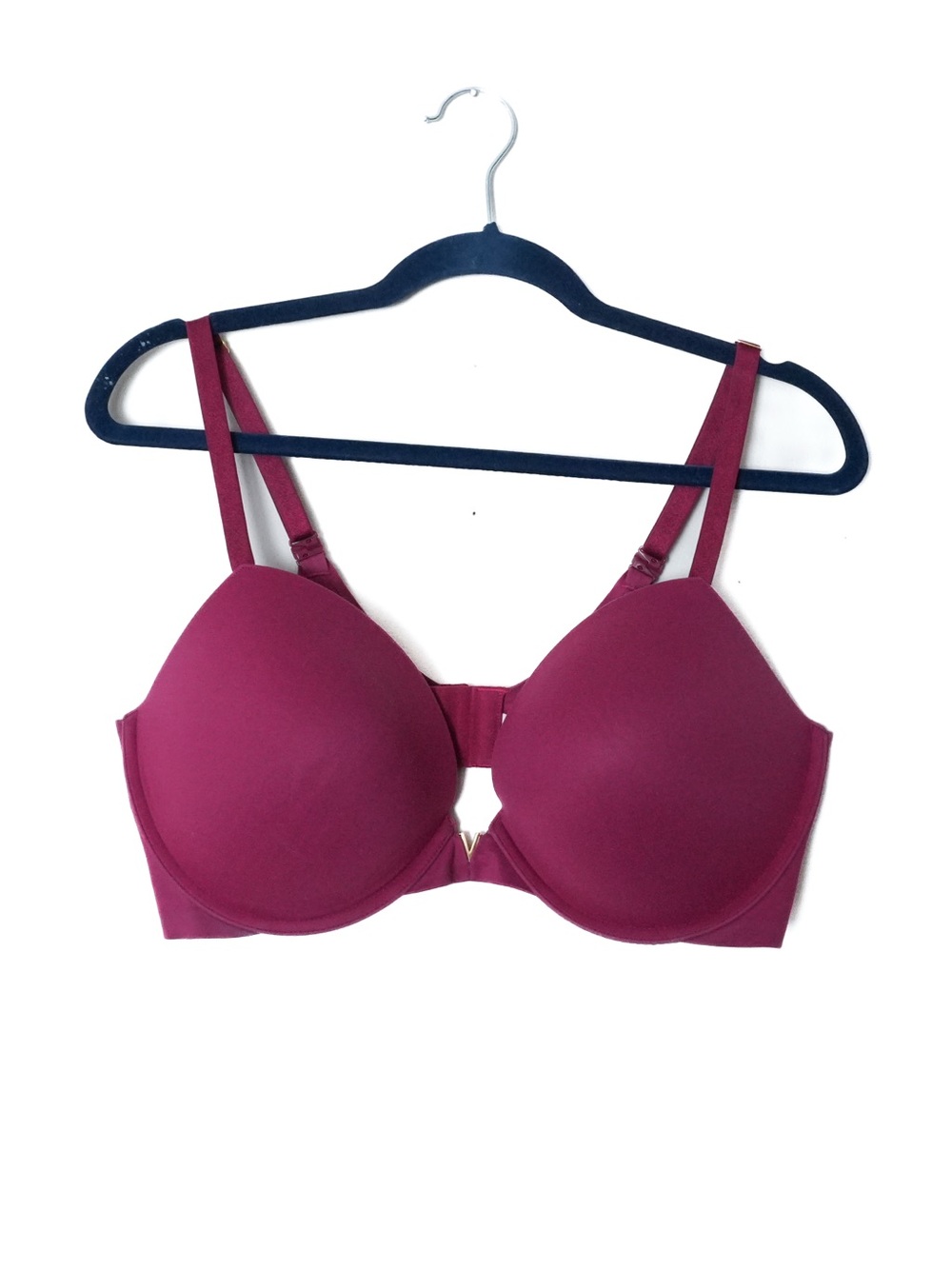 Victoria's Secret 38DD Love Cloud Smooth Push Up Bra Burgundy